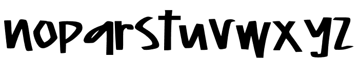 Untidy Style Font LOWERCASE