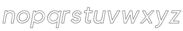 Visia Pro Bold Italic Outline Font LOWERCASE