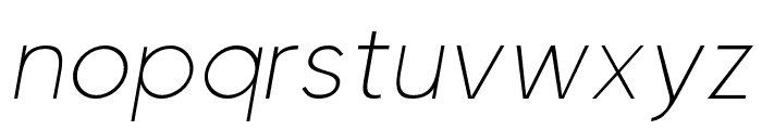 Visia Pro ExtraLight Italic Font LOWERCASE