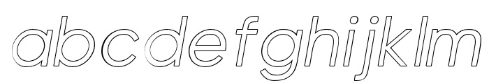 Visia Pro Italic Outline Font LOWERCASE