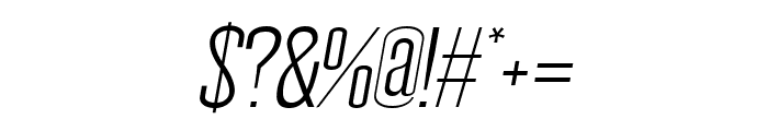 Wellston Light Italic Font OTHER CHARS