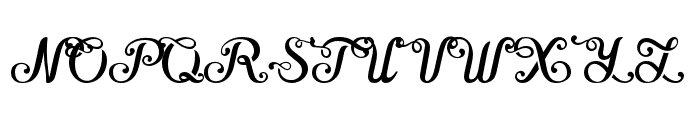 Wonderscript Font UPPERCASE