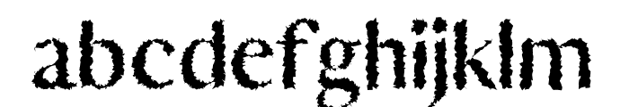 Yadon Distorted Font LOWERCASE