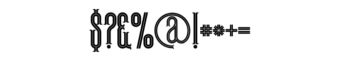 Zora Bold Inline Font OTHER CHARS