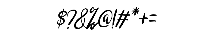 brushgyo-Italic Font OTHER CHARS