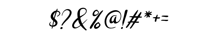brushgyobrother-Italic Font OTHER CHARS