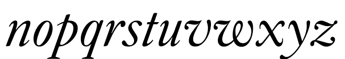 English 1766 Light Italic Font LOWERCASE