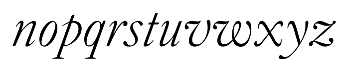 English 1766 Thin Italic Font LOWERCASE