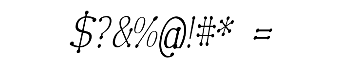 Enspar-CondensedItalic Font OTHER CHARS