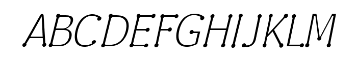 Enspar-CondensedItalic Font UPPERCASE