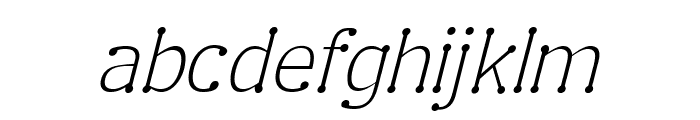 Enspar-CondensedItalic Font LOWERCASE