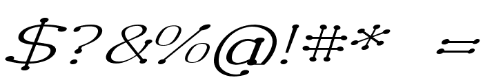 Enspar-ExpandedItalic Font OTHER CHARS