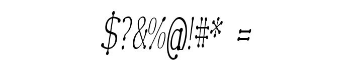 Enspar-ExtracondensedItalic Font OTHER CHARS
