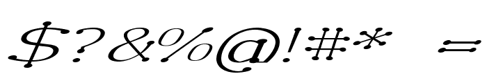 Enspar-ExtraexpandedItalic Font OTHER CHARS
