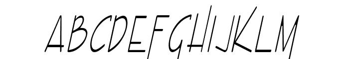 Enview Xtra Light Italic Font LOWERCASE