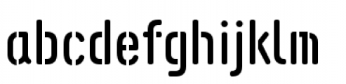 Engineer Stencil Heavy Font LOWERCASE