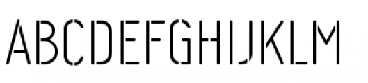 Engineer Stencil Light Font UPPERCASE