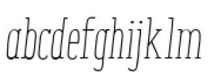 Enyo Slab Light Italic Font LOWERCASE