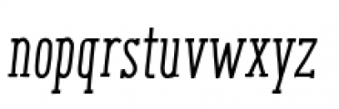Enyo Slab Medium Italic Font LOWERCASE