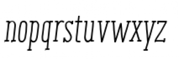 Enyo Slab Regular Italic Font LOWERCASE