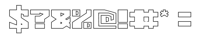 ENERMOUS-Hollow Font OTHER CHARS