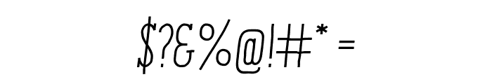 ENYO Serif Regular Italic Font OTHER CHARS