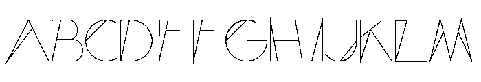 Engeepee Outline Font UPPERCASE
