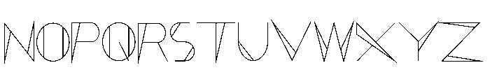 Engeepee Outline Font UPPERCASE