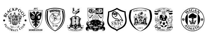 English Football Club Badges Font OTHER CHARS