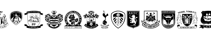 English Football Club Badges Font UPPERCASE