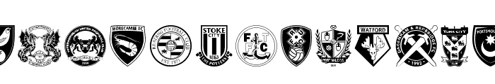 English Football Club Badges Font LOWERCASE