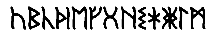 English Runic Font UPPERCASE