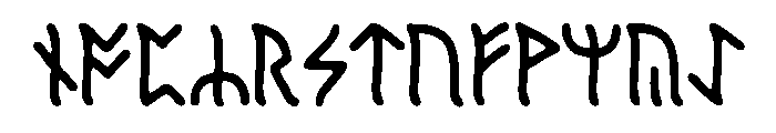 English Runic Font UPPERCASE