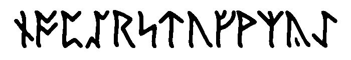 English Runic Font LOWERCASE