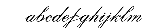 English Script Font LOWERCASE