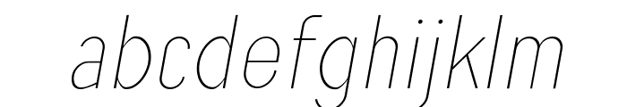 Engula Thin Italic Font LOWERCASE