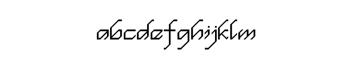 en simple script Regular Font LOWERCASE