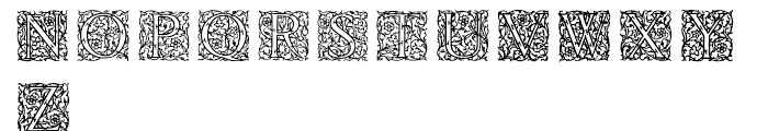 English Arabesque Revival 1900 Font UPPERCASE