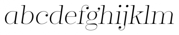 Encorpada Classic ExtraLight Italic Font LOWERCASE