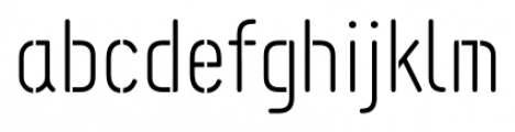 Engineer Stencil Light Font LOWERCASE