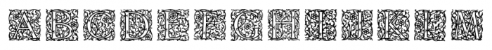 English Arabesque Revival 1900 Regular Font UPPERCASE