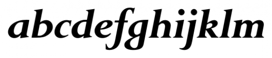 English Serif Bold Italic Font LOWERCASE