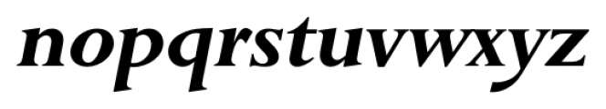 English Serif Bold Italic Font LOWERCASE