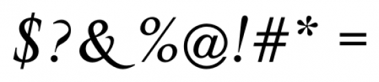 English Serif Italic Font OTHER CHARS