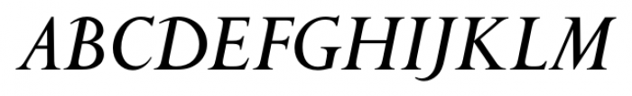 English Serif Italic Font UPPERCASE
