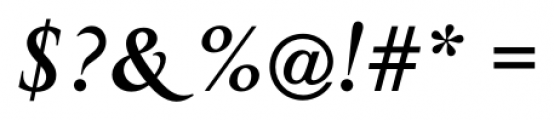 English Serif Medium Italic Font OTHER CHARS