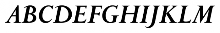 English Serif Medium Italic Font UPPERCASE