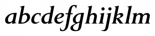 English Serif Medium Italic Font LOWERCASE
