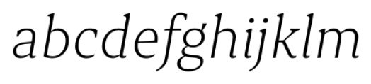 Ennore Light Italic Font LOWERCASE