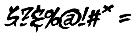 Entrails BB Italic Font OTHER CHARS